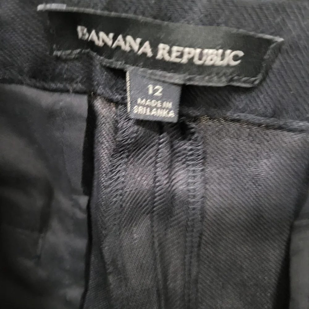 Banana Republic Relaxed Fit Cargo Pants Adjustable Waist Strap Size 12 Women's